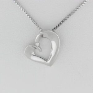 Elegant Sterling Silver Diva Diamonds Pendant