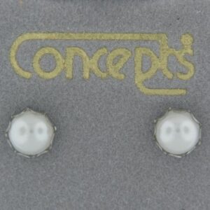 Elegant Simulated Pearl Earrings in Choice of Metal