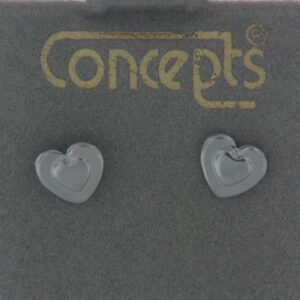 Concept Heart Earrings in Choice of Metal