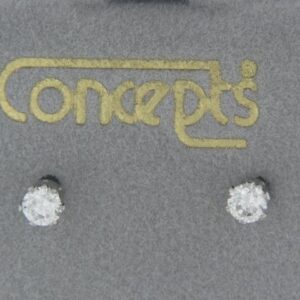 Customizable 3MM Cubic Zirconia Stud Earrings