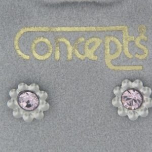 Elegant White Gold Daisy Earrings