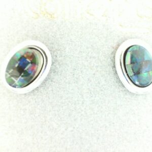 Customizable White Metal Triplet Earrings