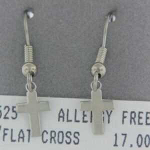 Elegant Cross Dangle Earrings in Choice of Metal