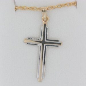 14K Gold Filled Cross Necklace, 18 Inches