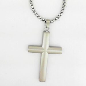 Stainless Steel Cross Pendant with 24 Chain