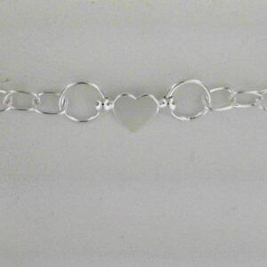 Elegant Sterling Silver Heart Bracelet