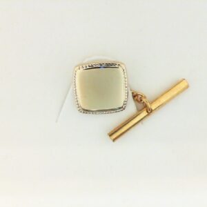 Brite Square Bead Edge Tie Tack