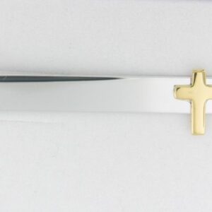 Elegant Two-Tone Cross Tie Bar