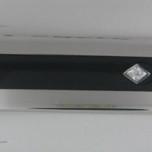 Elegant White Metal Diamond and Black Epoxy Money Clip
