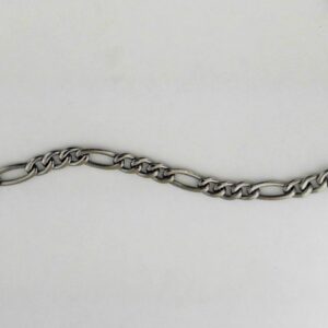 Titanium Figaro Chain, 4.7mm, 8 Inches
