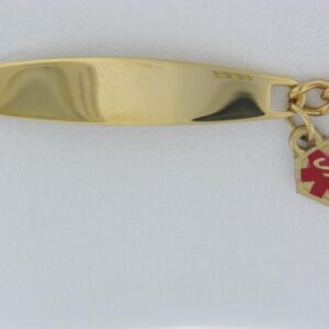 Stylish Yellow Mixed Metals Medical ID Bracelet