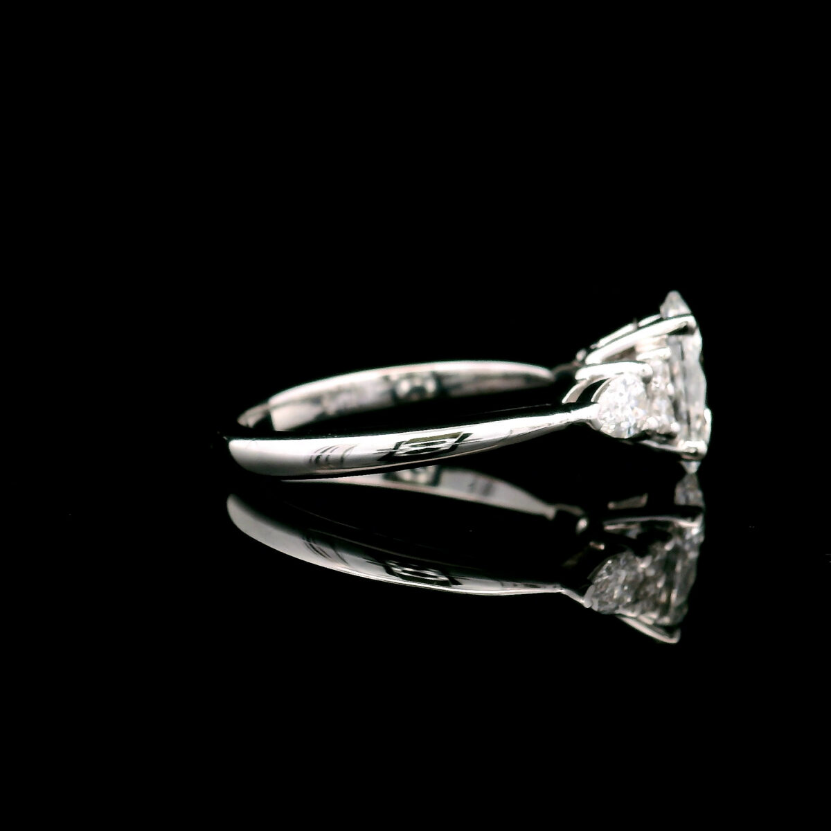 Lab Grown1.52ct Certified Oval Diamond Multistone Ring in 14K White Gold 1.75CTW D VVS2 LG747523705 - Image 4