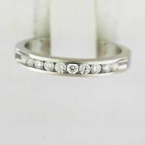 14K White Gold Diamond Band with .20 Carat Total Weight