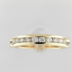 14K Yellow Gold Ladies Diamond Band with .33 Carat Diamonds