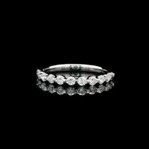 Round Lab Grown Diamond Eternity Band in 10K White Gold 0.5CTW