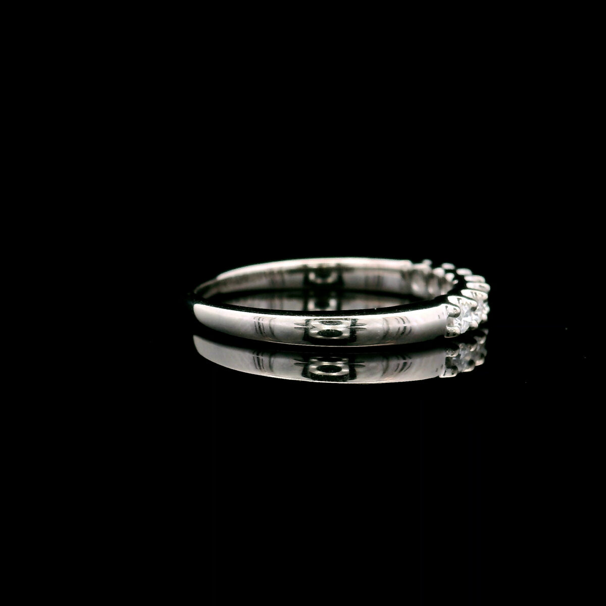 14K White Gold Seven-Stone 0.25CTW Lab Grown Diamond Band Ring - Image 4