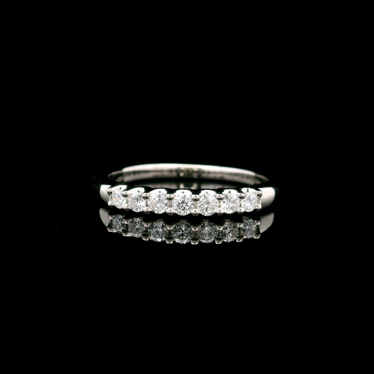 14K White Gold Seven-Stone 0.25CTW Lab Grown Diamond Band Ring
