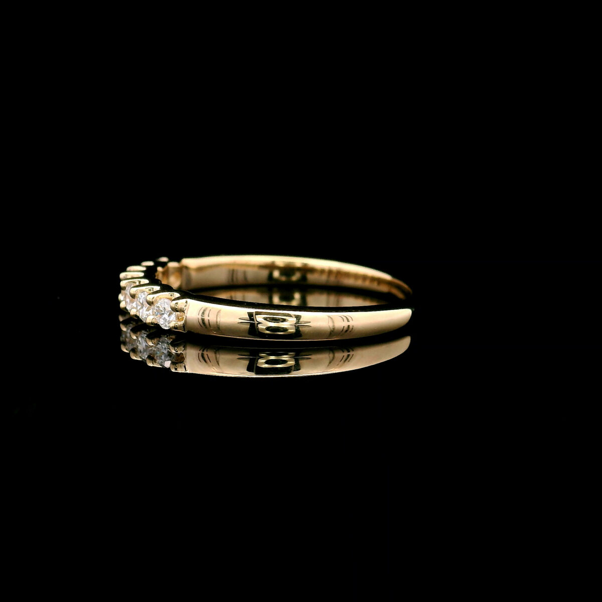 14K Yellow Gold Seven-Stone 0.25CTW Lab Grown Diamond Band - Image 2