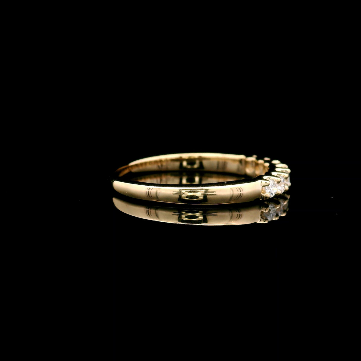 14K Yellow Gold Seven-Stone 0.25CTW Lab Grown Diamond Band - Image 4