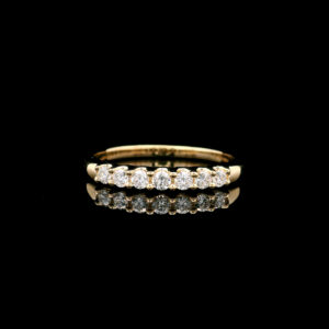 14K Yellow Gold Seven-Stone 0.25CTW Lab Grown Diamond Band