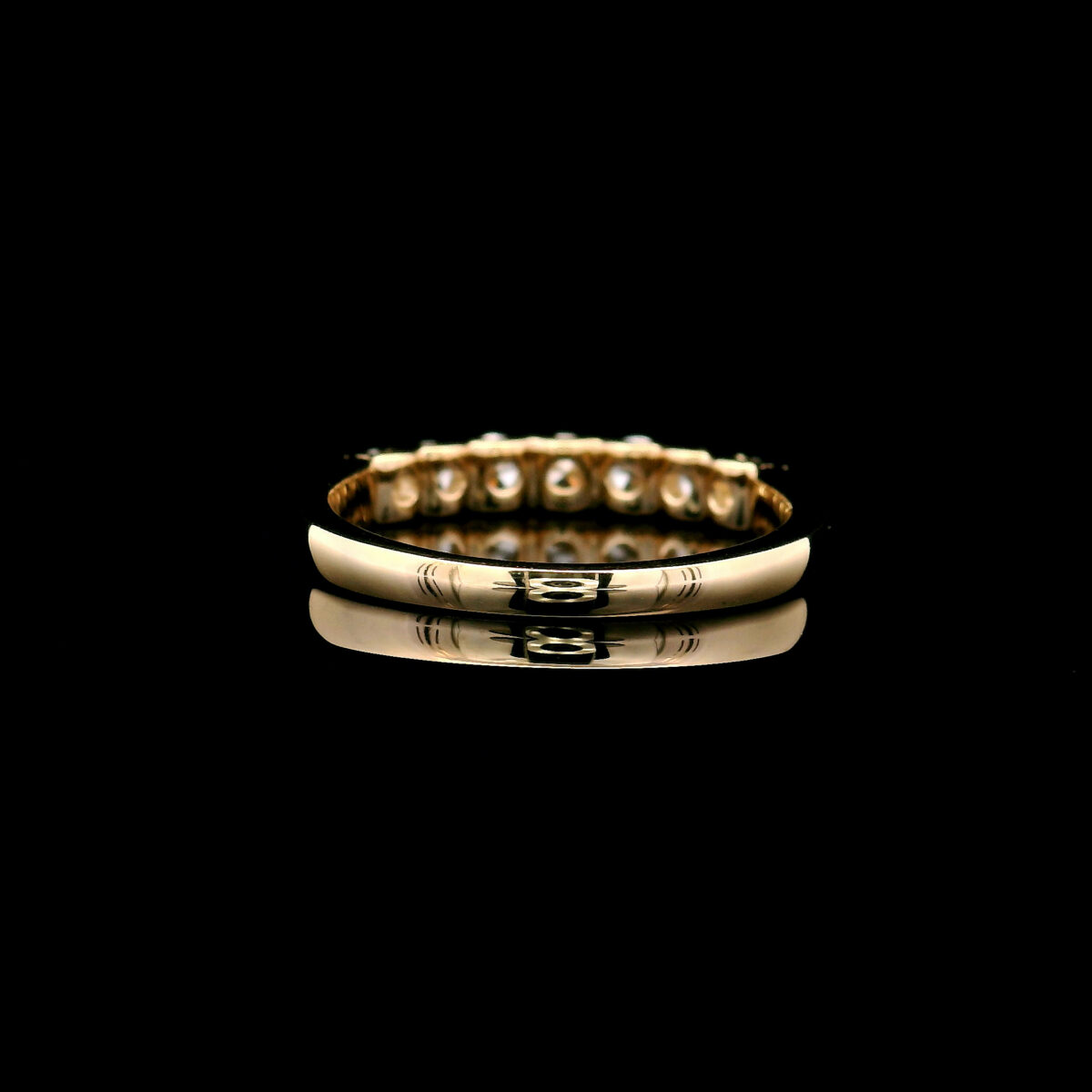 14K Yellow Gold 0.375CTW Lab Grown Diamond Shared-Prong Band Ring - Image 3