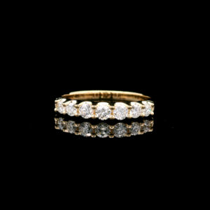 14K Yellow Gold 0.375CTW Lab Grown Diamond Shared-Prong Band Ring