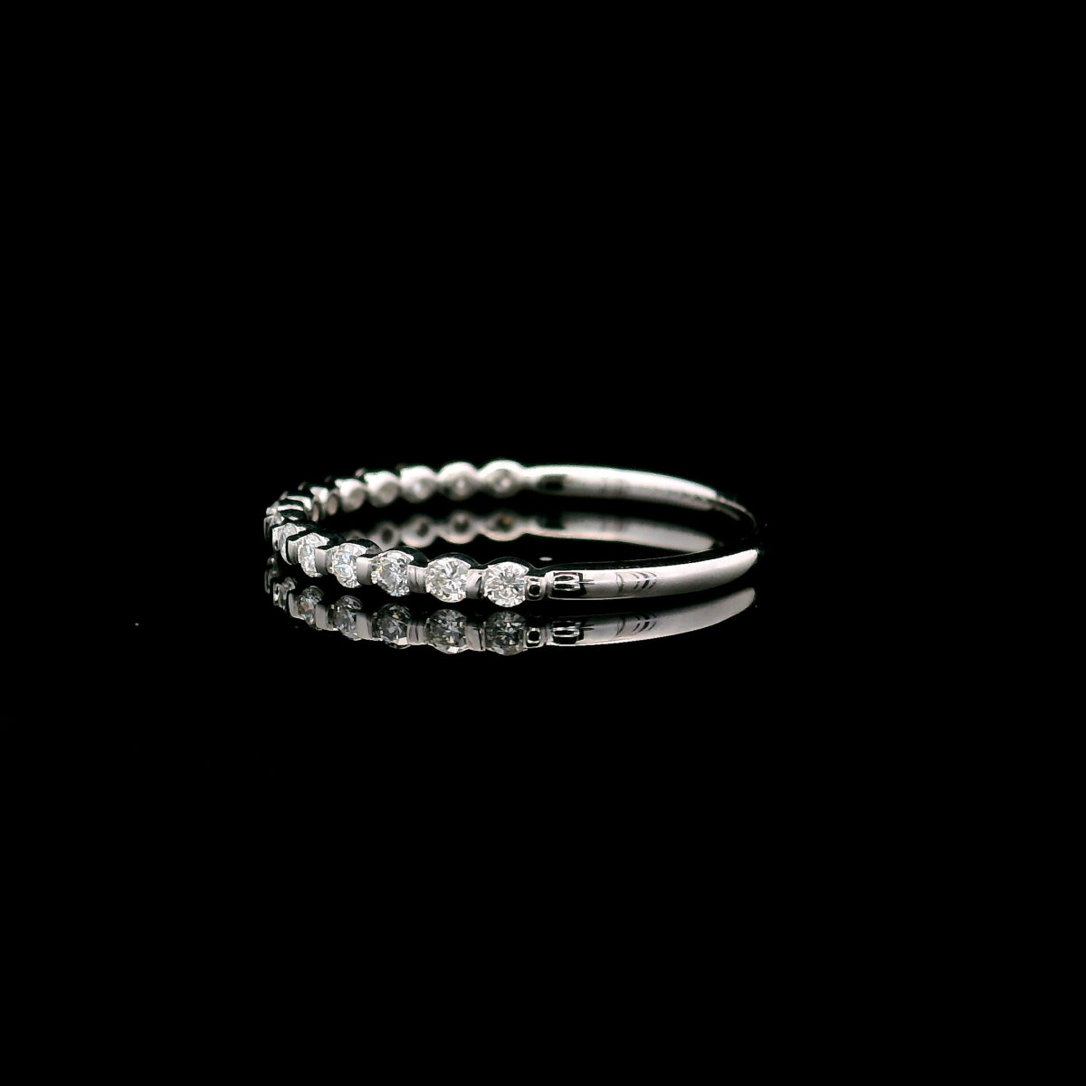 0.25CTW Lab Grown Diamond Half-Eternity Ring in 10K White Gold - Image 2