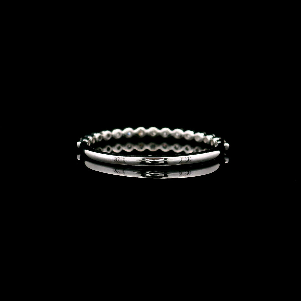 0.25CTW Lab Grown Diamond Half-Eternity Ring in 10K White Gold - Image 3