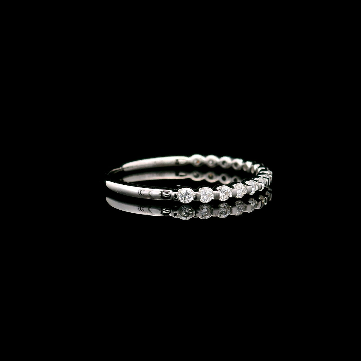 0.25CTW Lab Grown Diamond Half-Eternity Ring in 10K White Gold - Image 4