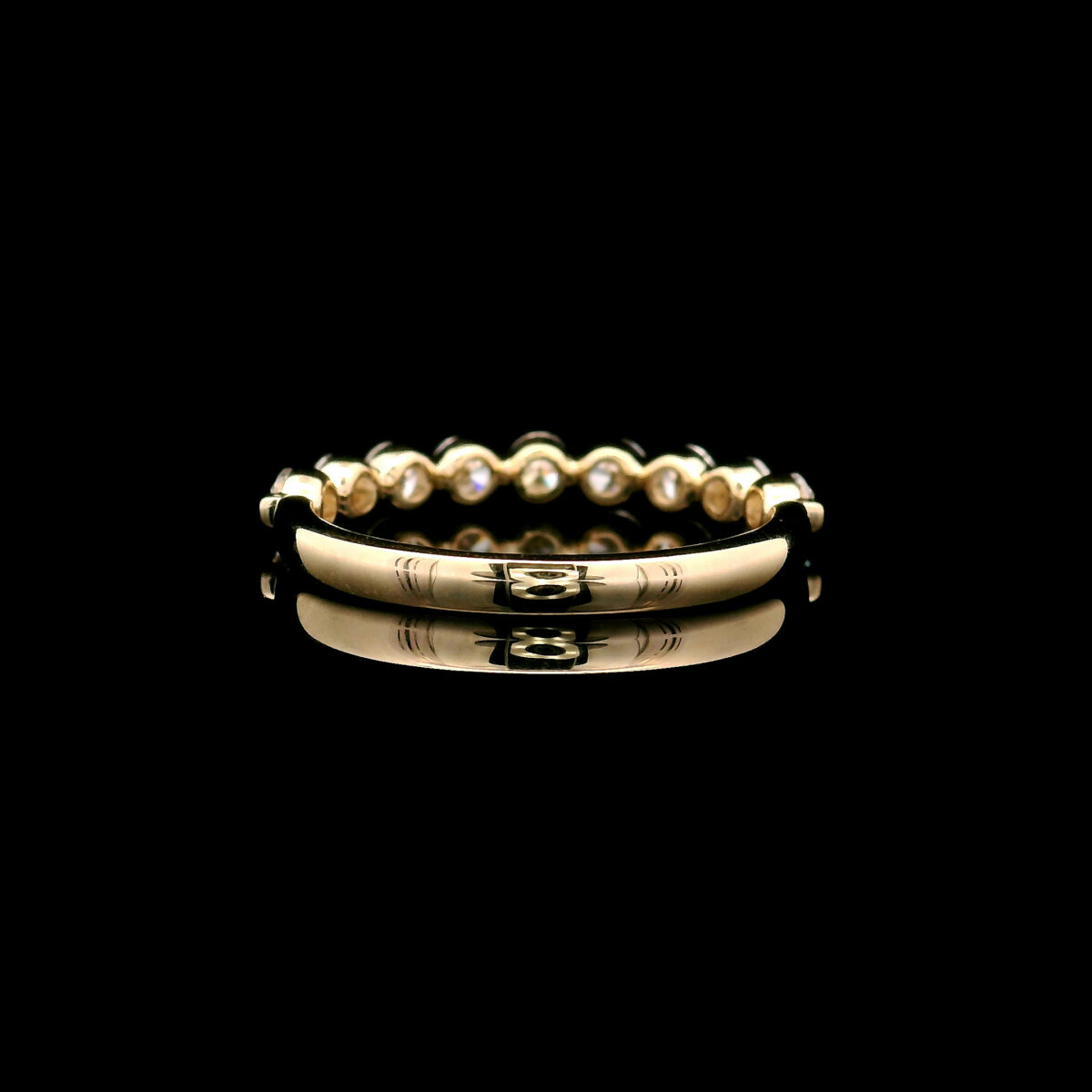 0.75CTW Lab Grown Round Diamond Eternity Ring in 10K Yellow Gold - Image 3