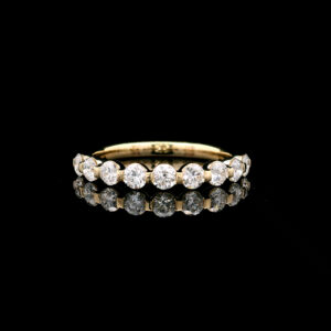 0.75CTW Lab Grown Round Diamond Eternity Ring in 10K Yellow Gold