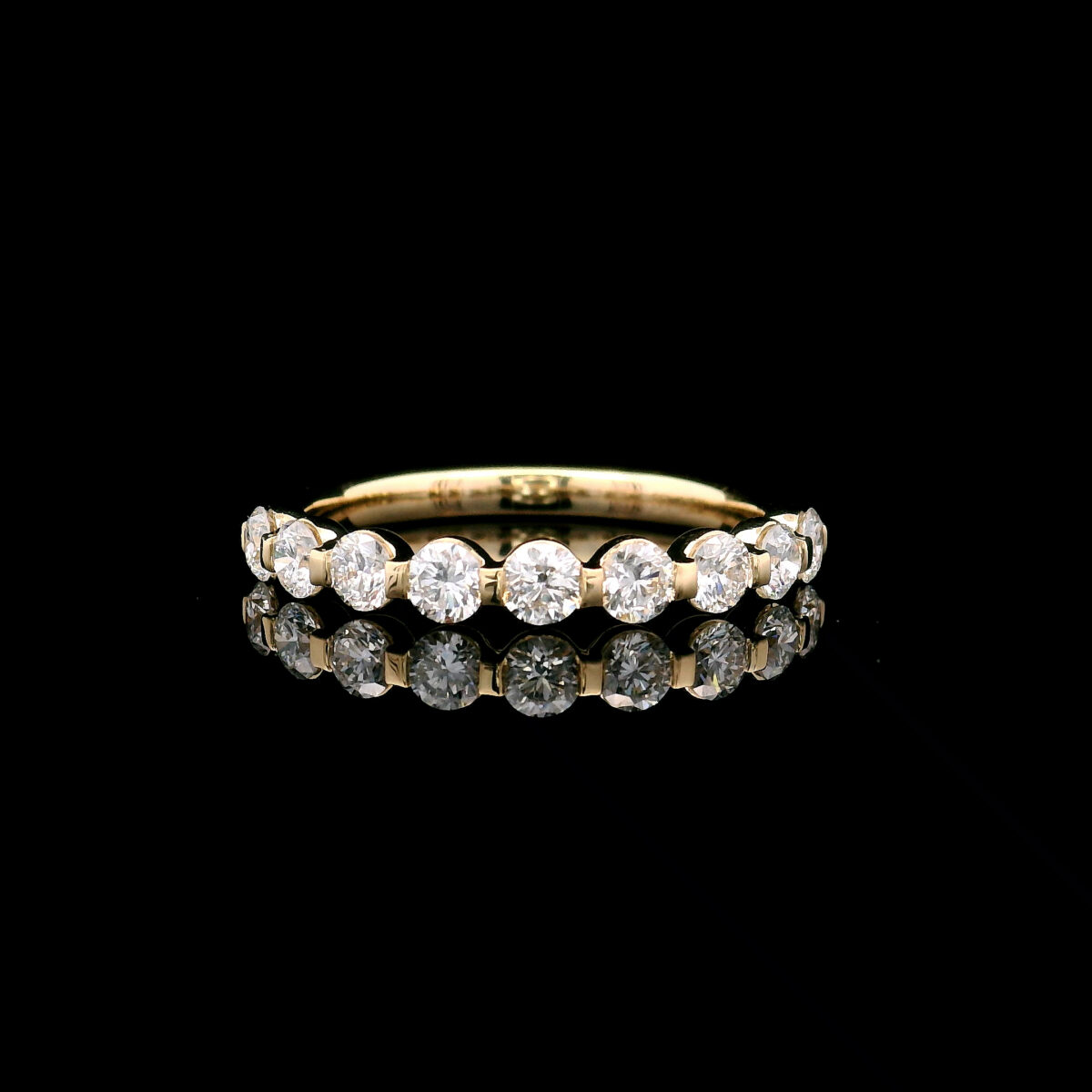 0.75CTW Lab Grown Round Diamond Eternity Ring in 10K Yellow Gold