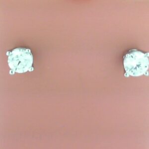 14K White Gold 1.00 Carat Lab Grown Diamond Stud Earrings