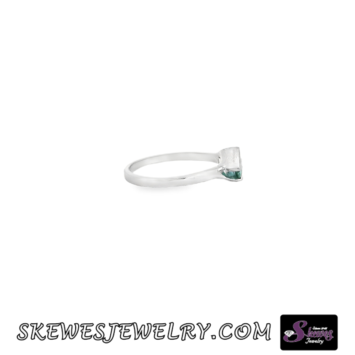 Captivating Sterling Silver Alexandrite Solitaire Ring - test - Image 2