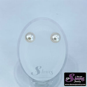 14K White Gold 8.5mm AA Pearl Stud Earrings