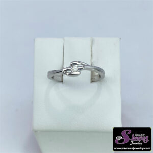 Elegant Sterling Silver Diamond Ring with .08 Carat Total Weight