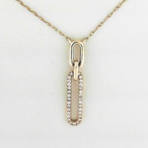 10K Yellow Gold Diamond Pendant