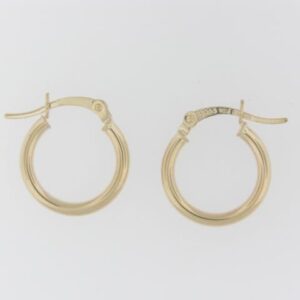 10K Yellow Gold Polished Hoop Earrings