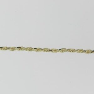 14K Yellow Gold 1.05mm Chinese Rope Chain Necklace, 18 Inches