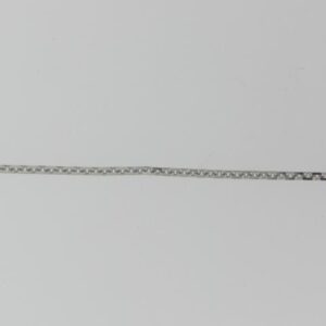 14K White Gold Diamond Cut Cable Chain Necklace, 18 Inches