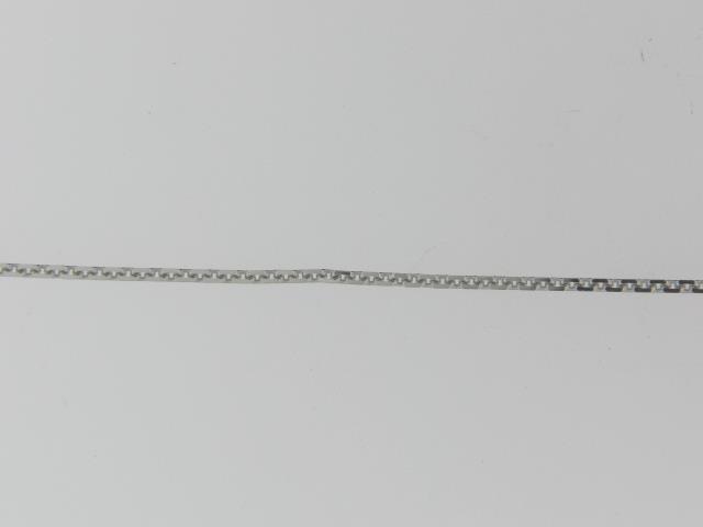 14K White Gold Diamond Cut Cable Chain Necklace, 18 Inches