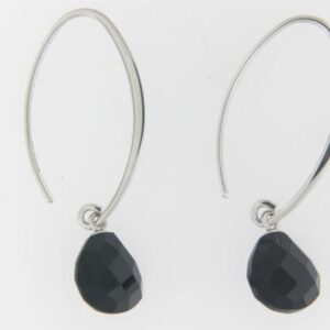 Elegant Sterling Silver Onyx Earrings
