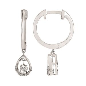 Shimmering Diamond Stud Earrings in Sterling Silver