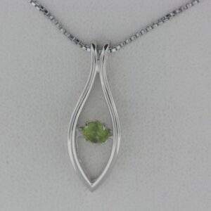 Elegant Sterling Silver Dancing Pendant with Peridot