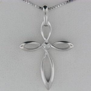 Dazzling Sterling Silver Pendant with Diamond Accent