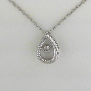 Elegant Sterling Silver Pendant with Diamond Accent