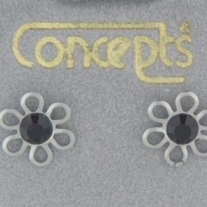 Elegant White Gold Open Daisy Earrings