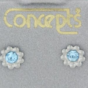 Elegant White Gold Daisy Earrings