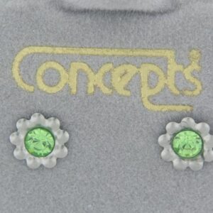 Elegant White Gold Daisy Earrings