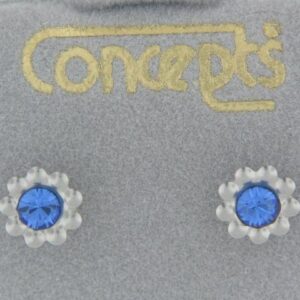 Elegant White Gold Daisy Earrings